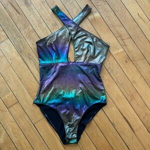 Rainbow metallic bodysuit — Spencer’s